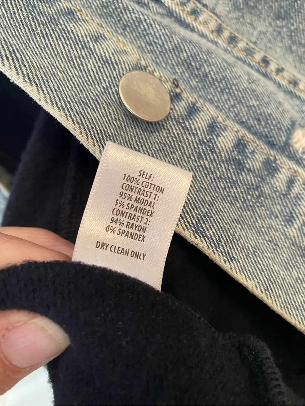 Bailey 44 Women's Two-Tone Denim & Black Jacket - Picture 6 of 6